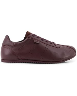 Ami Paris Leather Low-Top Trainers - Purple