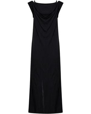 Bottega Veneta Viscose Crêpe Jersey Long Dress - Black