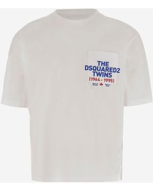 DSquared² Cotton T-Shirt With Logo - White