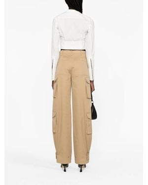 Valentino High-Waisted Cargo Trousers - White