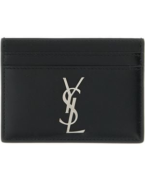 Saint Laurent Cassandre Card Case - Black