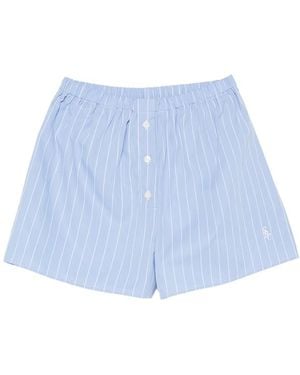 Sporty & Rich Vertical-Stripe Shorts - Blue