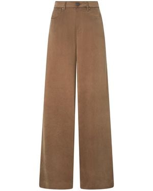 Pinko Pantalone Twill Marrone Caffè Liquoroso - Natural