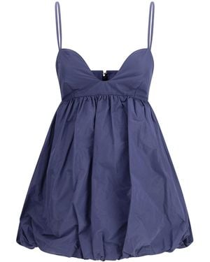 Pinko Taffeta Belloon Mini Dress - Blue