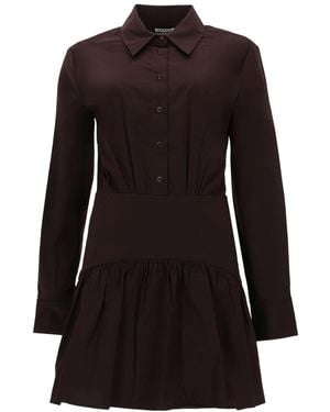 STAUD Mini Dress Rocco Cotton - Black