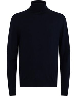 Slowear Turtleneck Sweater Virgin Wool - Blue