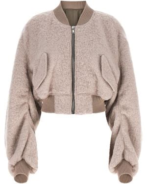 Rick Owens Marabou Bomber Clothing - Natural