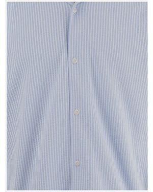 Vince Stretch Cotton Shirt - Blue