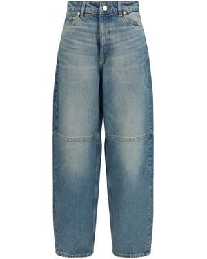 Ganni Stary Rigid Denim Jeans Cotton - Blue