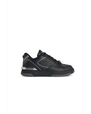 Versace Greca Leather Blend Trainers - Black