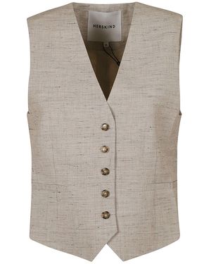 Birgitte Herskind 5113102 Viscose Linen Camicia - Gray