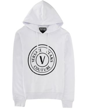 Versace Jeans Couture Hooded Sweatshirt Cotton Sweatshirts - Gray