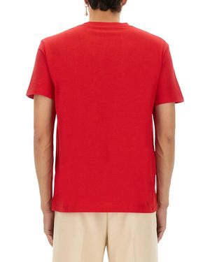 Valentino T-Shirt With Signature Vlogo Cotton T-Shirts - Red
