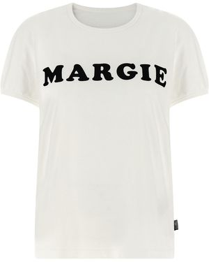 MM6 by Maison Margiela Arc Print T-Shirt Cotton - White