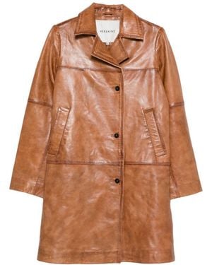 Herskind Shelly Leather Coat - Brown