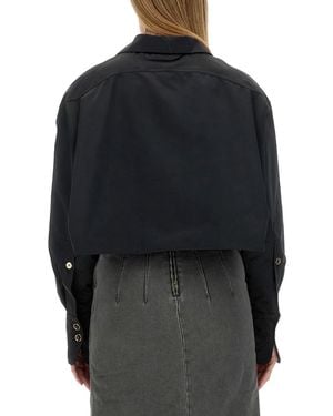 Patou Cropped Fit Jacket Polyester - Blue