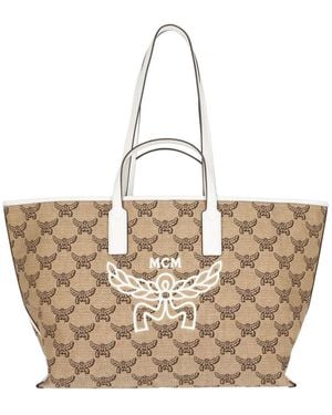 MCM Himmel Medium Tote Bag - Natural