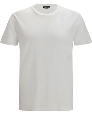 Tom Ford Perforated T-Shirt Cotton T-Shirts - White