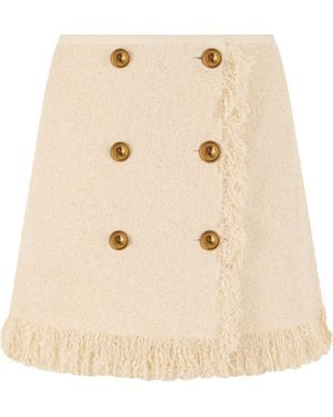 Elisabetta Franchi Skirt Cotton - Natural