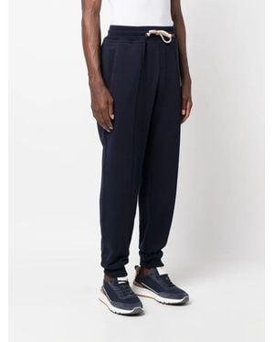 Brunello Cucinelli Drawstring Cuffed Pants - Blue