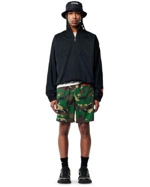 Heron Preston Camouflage Logo Patch Swim Shorts Clothing Beachwear - Blue
