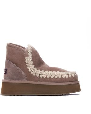 Mou Sneakers Suede Leather/Rubber Sole - Brown