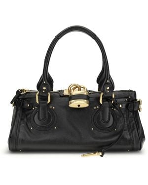Chloé Paddington Bag Buffalo; Leather Shoulder - Black