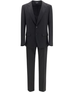 Dolce & Gabbana Martini Light Single-Breasted Wool Gabardine Suit Suits - Black