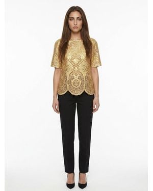 Dolce & Gabbana Marabou Blouse - Natural
