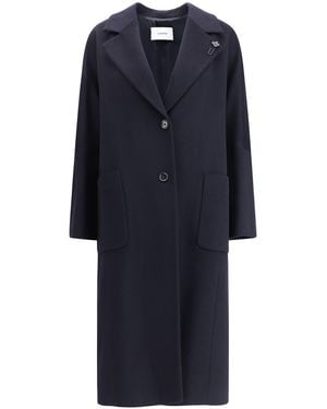 Lardini Cashmere Oversized Coat - Blue