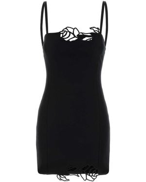 Blumarine Stretch Crepe Mini Dress - Black