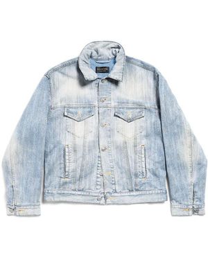 Balenciaga Balenciaga Light-Wash Denim Jacket — Light - Blue