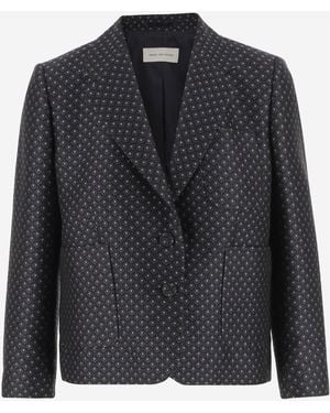 Dries Van Noten Wool-Blend Jacket - Black