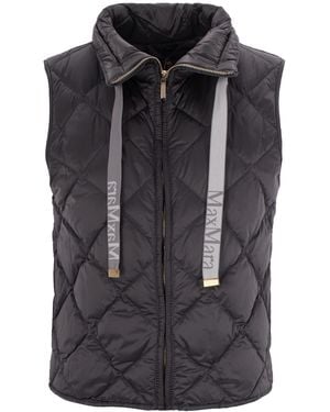 Max Mara Quilted Gilet Polyamide Waistcoats & Gilets - Black