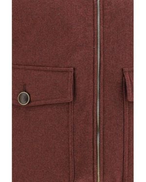 Brunello Cucinelli Wool Padded Vest Outer: (Ovis Aries) Blazers - Purple