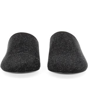Premiata Leather Slipper With Rhinestones - Black