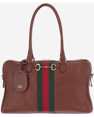 Gucci Top Handle Borsetto Calf Skin Bag Shoulder - Red