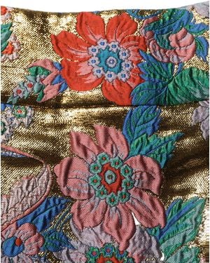 Dolce & Gabbana Floral Jacquard Midwaist Mini Skirt - Blue