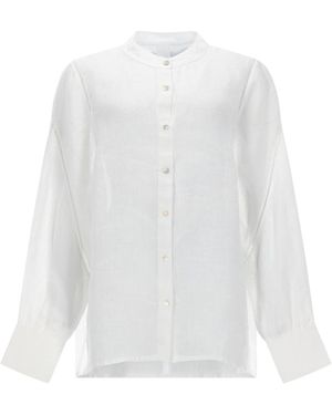 120% Lino Shirt Linen - White