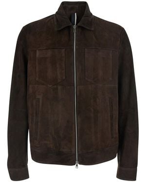 Low Brand Suede Bomber - Black