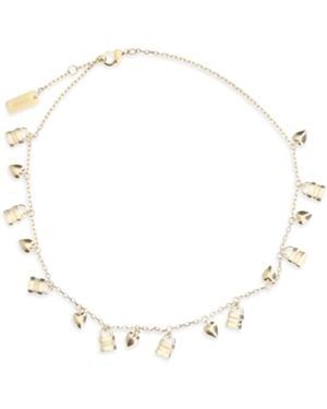 Chloé Mini Paddington Necklace Brass Necklaces - White