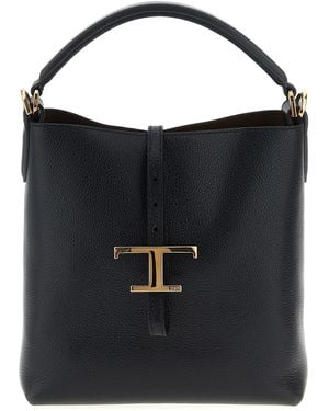 Tod's T Timeless Mini Bucket Bag - Black