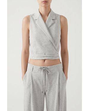 Brunello Cucinelli Light Sleeveless Shirt - Grey