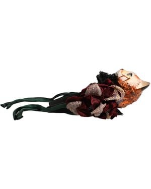 Dolce & Gabbana Velvet Bengal Cat Silk Headwear Headband Accessory - White