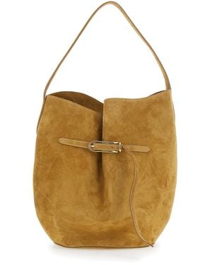 Liffner Crossbody Bag With Adjustable Strap Suede For Cow Shoulder - Natural