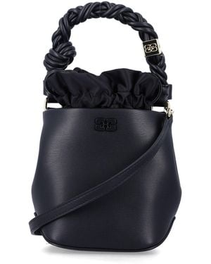 Ganni Mini Bou Bucket Bag - Blue