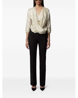 Nina Ricci Fitted Top Viscose Tops - Black