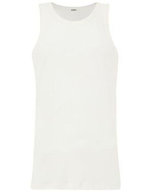 Jil Sander Cotton Sleveless Jacket - White