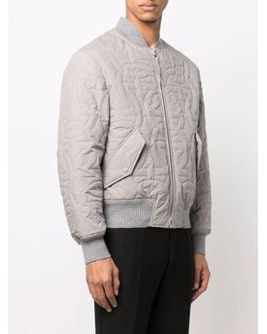 Ferragamo Gancini-Logo Bomber Jacket - Grey