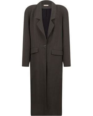 The Mannei Long Cotton Coat - Black